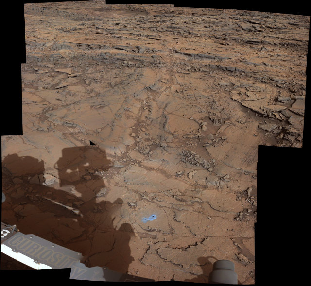 L'area chiamata "Bridger Basin" che include gli obiettivi della ricerca del Mars Rover Curiosity chiamati "Big Sky" e "Greenhorn" (Immagine NASA/JPL-Caltech/MSSS)