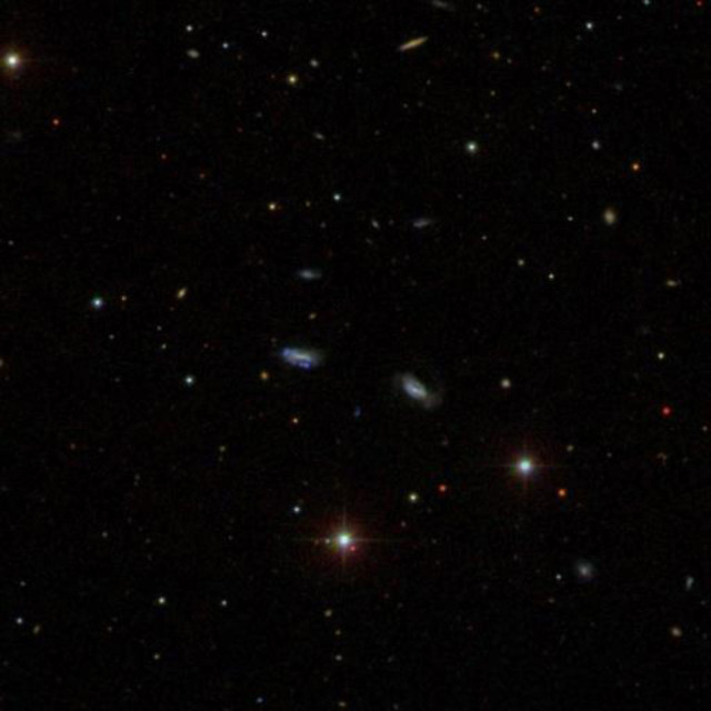 Gruppo di galassie nane (Immagine cortesia Sloan Digital Sky Survey)