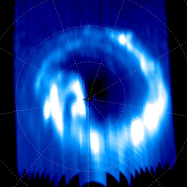 Aurora al polo nord di Saturno (Immagine NASA/JPL-Caltech/University of Colorado/ University of Liege-LPAP)