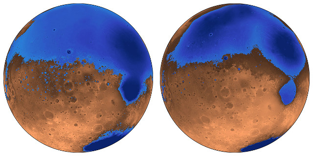 I possibili oceani di Marte (Immagine cortesia Robert Citron images, UC Berkeley)