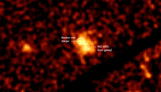 GW170817 visto da XMM-Newton (Immagine ESA/XMM-Newton; P. D'Avanzo (INAF–Osservatorio Astronomico di Brera))