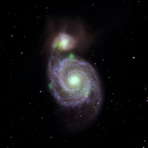 Sorprendenti emissioni di raggi X ad alta energia dalla Galassia Vortice e dalla sua piccola compagna