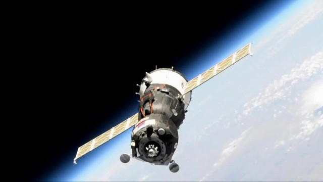 La navicella spaziale Soyuz MS-14 durante il tentativo di attracco (Immagine NASA)