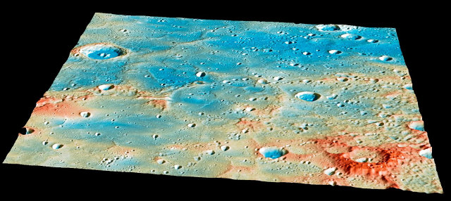 La regione di Mercurio su cui si è schiantata la sonda spaziale Messenger (Immagine NASA/Johns Hopkins University Applied Physics Laboratory/Carnegie Institution of Washington)