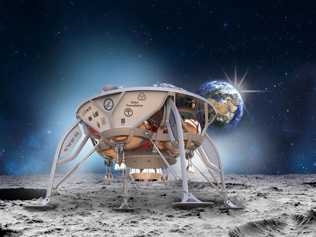 Il lander di SpaceIL (Immagine cortesia SpaceIL)