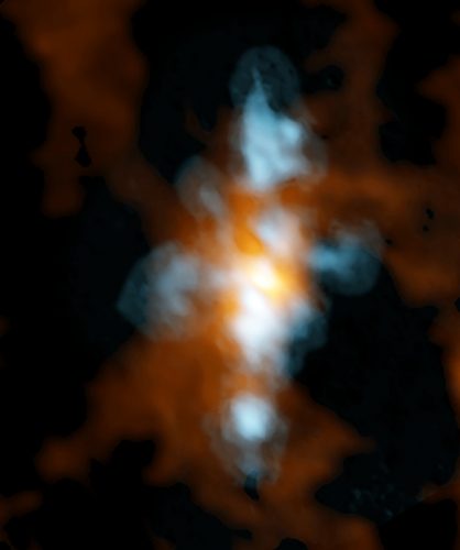 La regione di formazione stellare NGC 6334I studiata alle frequenze più elevate possibili per il radiotelescopio ALMA
