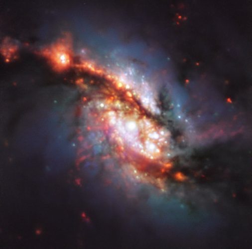 La galassia NGC 1365 vista da MUSE (Immagine ESO/TIMER survey)