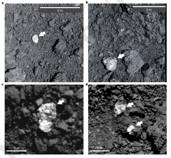 Rocce sugli asteroidi Ryugu e Bennu