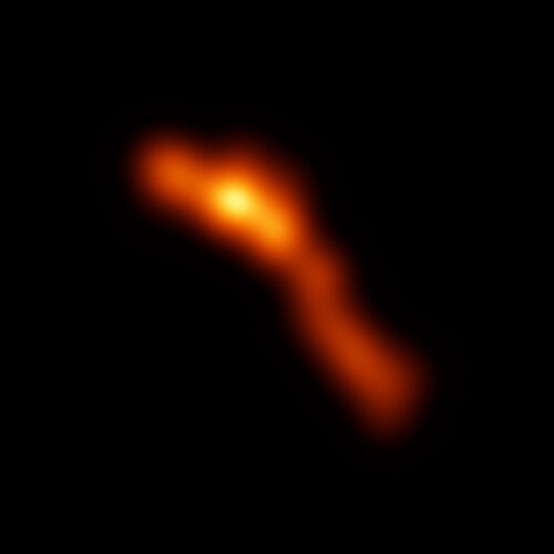 Il getto emesso dalla protostella Cep A HW2 visto dal VLA (Immagine Carrasco-Gonzalez et al., Bill Saxton, NRAO/AUI/NSF)