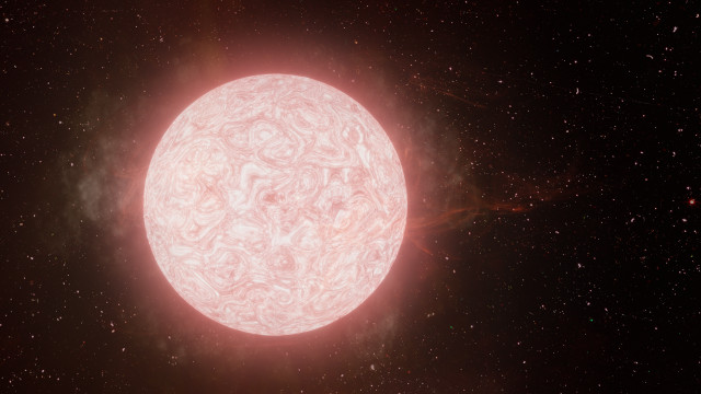 Concetto artistico dell'eplosione di una supergigante rossa (Immagine cortesia W.M. Keck Observatory/Adam Makarenko)