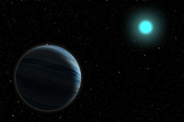 Concetto artistico di pianeta simile a Nettuno che orbita attorno a una stella di classe A (Immagine cortesia Steven Giacalone, UC Berkeley)