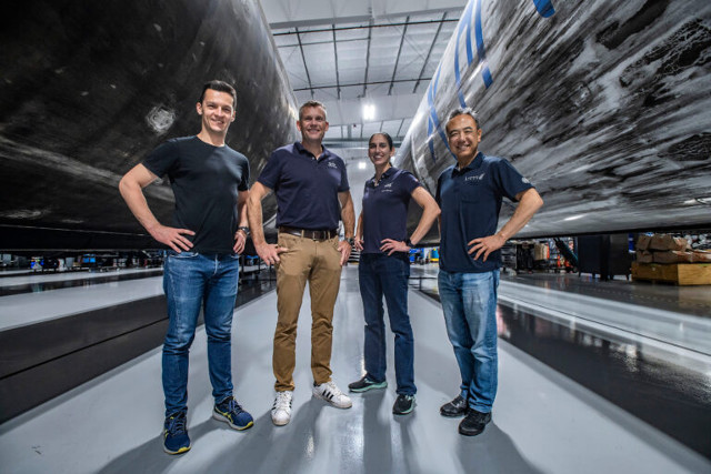 Konstantin Borisov, Andreas Mogensen, Jasmin Moghbeli e Satoshi Furukawa (Foto cortesia SpaceX)