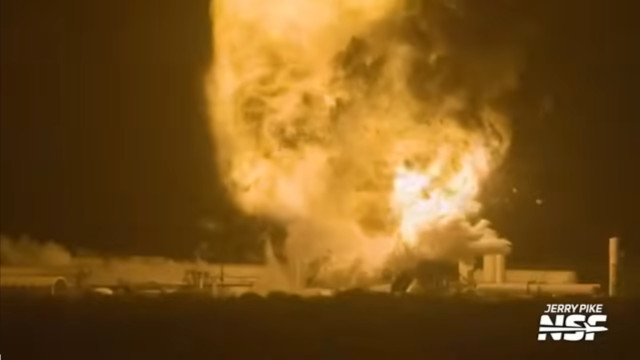 L'esplosione della Starship 36 (Immagine cortesia Jerry Pike / NASASpaceflight)